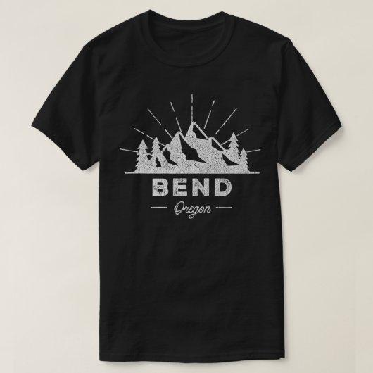Bend Oregon OF Wandelen Retro Design T-shirt (Design voorkant)