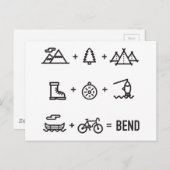 Bend Oregon Outdooractiviteiten vergelijking Briefkaart (Voorkant / Achterkant)