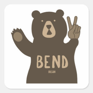 Bend Oregon Peace Beer Vierkante Sticker