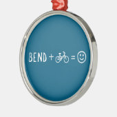 Bend Oregon Plus Fietsen Maakt Je Gelukkig Metalen Ornament (Links)
