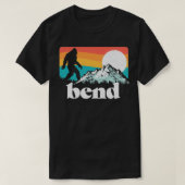 Bend Oregon Retro Bigfoot Mountains T-shirt (Design voorkant)