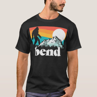 Bend Oregon Retro Bigfoot Mountains T-shirt