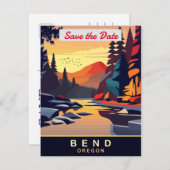 Bend, Oregon Save The Date (Voorkant / Achterkant)