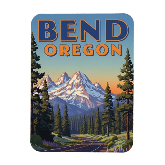 Bend Oregon Travel Briefkaart Magneet (Verticaal)