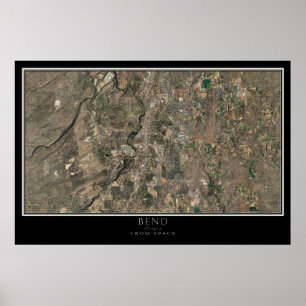 Bend Oregon van de Ruimtesatellietkaart Poster