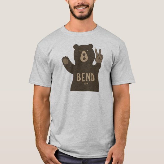 Bend Oregon Vredesbeer T-shirt (Voorkant)