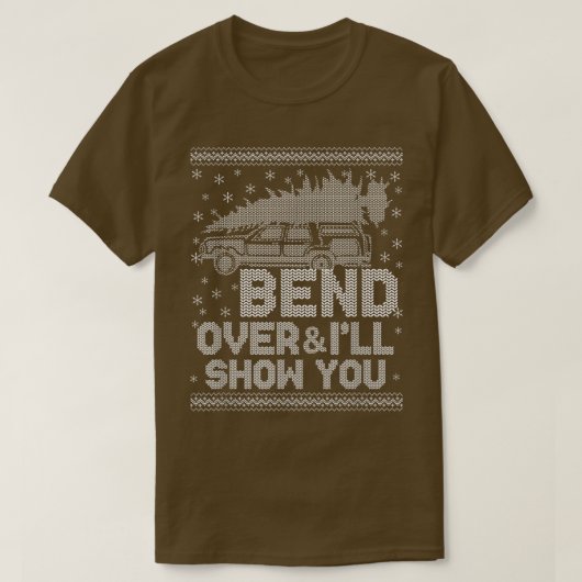 Bend Over And Ill Show You Funny Matching Couple C T-shirt (Design voorkant)