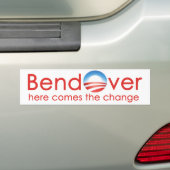 Bend Over voor Barack Obama Change nobama Bumpersticker (Op auto)