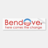 Bend Over voor Barack Obama Change nobama Bumpersticker (Voorkant)