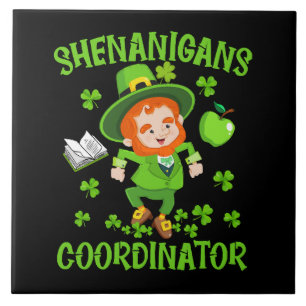 Bende Coördinator Grappige Leraar St. Patrick Tegeltje