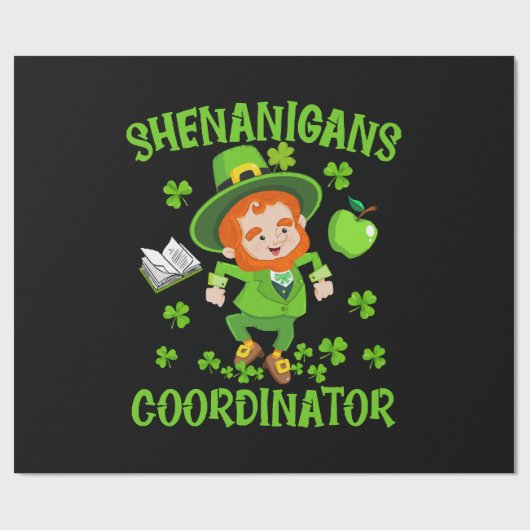 Bende Coördinator Grappige Leraar St Patrick's Cadeaupapier (Vlak)