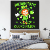 Bende Coördinator Grappige Leraar St Patrick's Canvas Afdruk (Insitu (Slaapkamer))