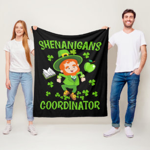 Bende Coördinator Grappige Leraar St Patrick's Fleece Deken