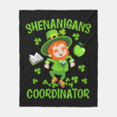 Bende Coördinator Grappige Leraar St Patrick's Fleece Deken (Voorkant)