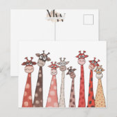 Bende van Giraffes Briefkaart (Voorkant / Achterkant)