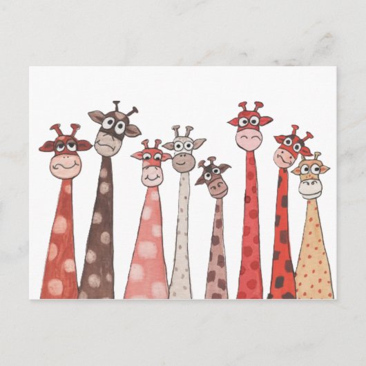 Bende van Giraffes Briefkaart (Voorkant)