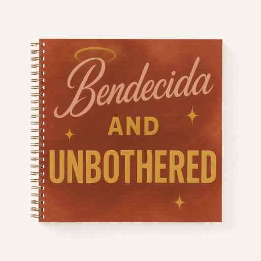"Bendecida and Unbothered" Custom Journal  Notitieboek (Voorkant)