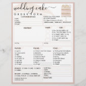Bendemdag Elegant Bakery Cake Order Form Flyer (Voorkant)