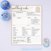 Bendemdag Elegant Bakery Cake Order Form Flyer (Enkel)