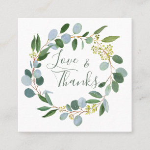 Bendemische grienery, eucalyptus vierkante visitekaartje