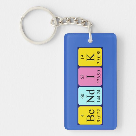 Bendik periodieke lijstnaam - het sleutelwoord sleutelhanger (Voorkant)