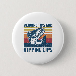 Bending Tips En Gescheurde Lippen Vintage Grappige Ronde Button 5,7 Cm