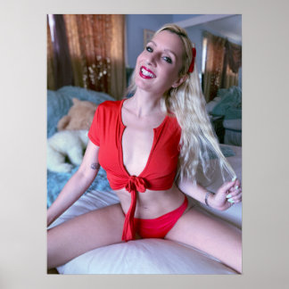 Bendy Barbie Red Smile Poster