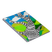 Bendy Tree Design Clouds Grassy Landscape Notitieboek (Rechterzijde)