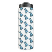 Bendy Warped Blue Chair Cartoon Illustration Thermosbeker (Voorkant)