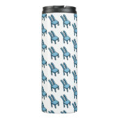 Bendy Warped Blue Chair Cartoon Illustration Thermosbeker (Achterkant)