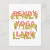 Bendy Yoga Lady Grappig Schattige Pony Briefkaart (Voorkant)