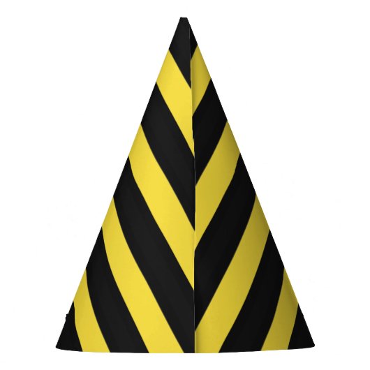 Bene Geïnspireerde zwarte en gele strepen Feesthoedjes (Achterkant)
