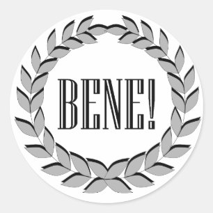 Bene. Goed gedaan! Ronde Sticker