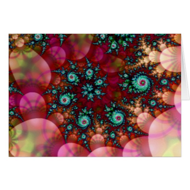 "Beneath the Coral Zee" - Abstracte Art Print (Voorkant Horizontaal)