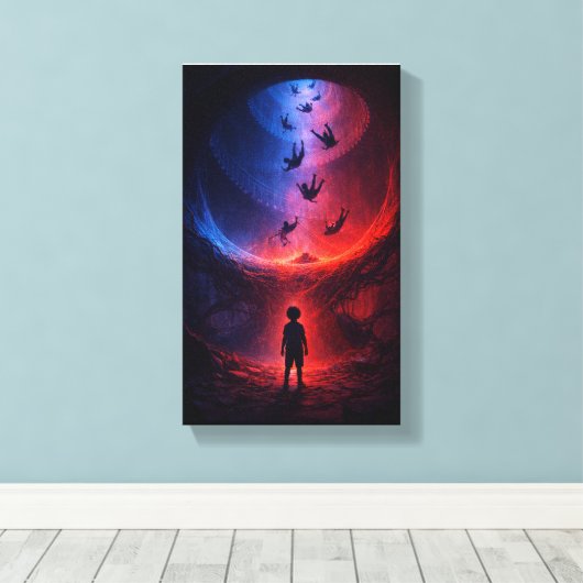 Beneath the Spiral of Falling Souls Canvas Afdruk (Insitu (Houten vloer))