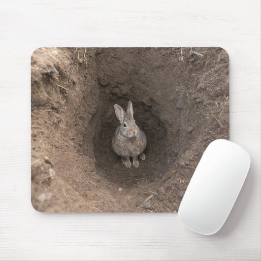Beneden de Konijnenhol Muismat (Met muis)