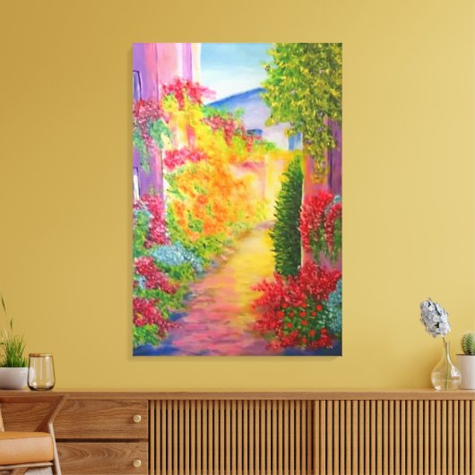 Beneden het pad canvas afdruk (Insitu (Woonkamer))