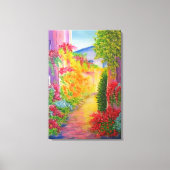 Beneden het pad canvas afdruk (Voorkant)