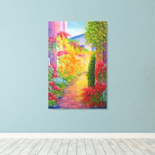 Beneden het pad canvas afdruk (Insitu (Houten vloer))