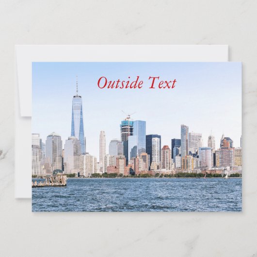 Beneden-Manhattan Color Sketch-uitnodiging Kaart (Voorkant)