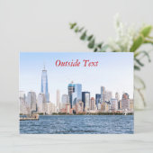 Beneden-Manhattan Color Sketch-uitnodiging Kaart (Staand voorkant)