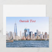 Beneden-Manhattan Color Sketch-uitnodiging Kaart (Voorkant / Achterkant)