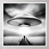 Beneden op het Boerderij - UFO Art Print (Voorkant)