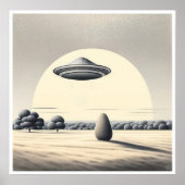 Beneden op het Boerderij - UFO Art Print (Voorkant)