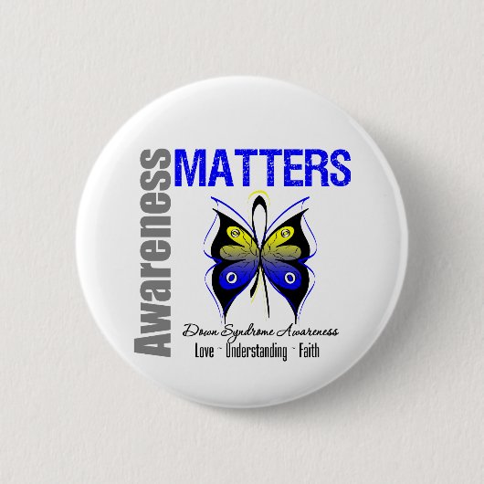 Beneden Syndrome Awareness Matets Ronde Button 5,7 Cm (Voorkant)