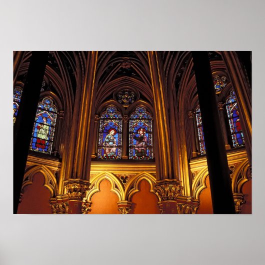 Benedengebedshuis van La Sainte-Chapelle, Parijs, Poster (Voorkant)
