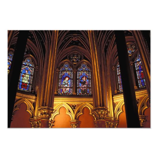 Benedenkapel van La Sainte-Chapelle, Parijs, 2 Foto Afdruk (Voorkant)