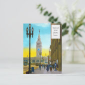 benedenmarktstraat met veerboottower briefkaart (Staand voorkant)