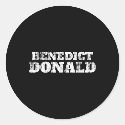 Benedict Donald President Trump protesteert Ronde Sticker (Voorkant)