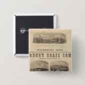 Benedict en Burnham Manufacturing Company Vierkante Button 5,1 Cm (Voorkant /achterkant)